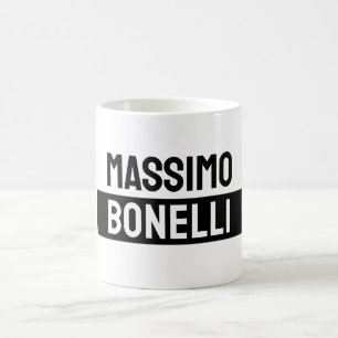 Eget namn minimalistisk modern enkel svart vit kaffemugg