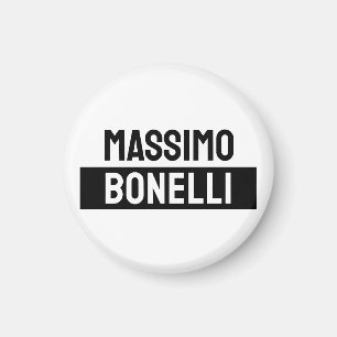 Eget namn minimalistisk modern enkel svart vit magnet