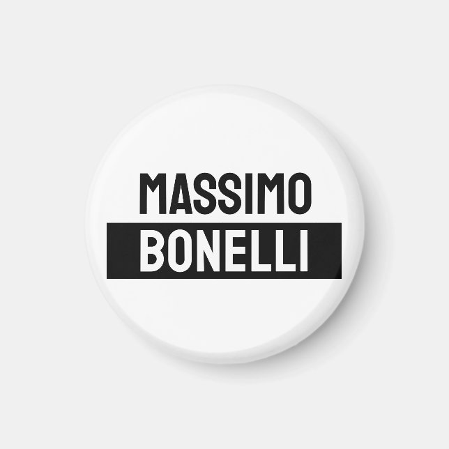 Eget namn minimalistisk modern enkel svart vit magnet (Framsidan)