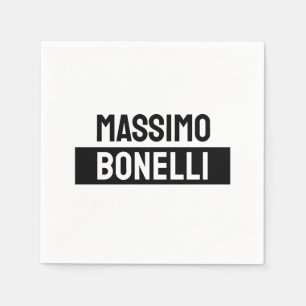 Eget namn minimalistisk modern enkel svart vit pappersservett