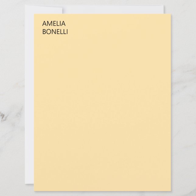 Eget namn modern minimal professionell enfärgad be (Framsida)
