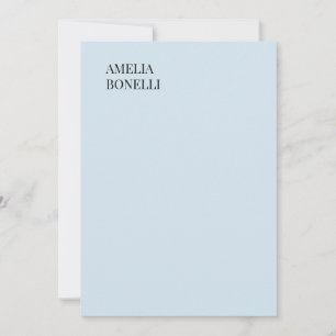 Eget namn modern minimalistisk professionell enfär anteckningskort