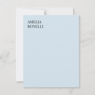 Eget namn modern minimalistisk professionell enfär anteckningskort