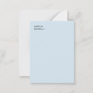 Eget namn modern minimalistisk professionell enfär anteckningskort