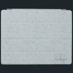 Eget namn Monogram Elegant Marble Dusty Blue iPad Skydd<br><div class="desc">Monogram Dusty Blue Marble Design</div>