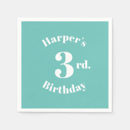 Eget namn och nummer för napkins vid dagsljus pappersservett