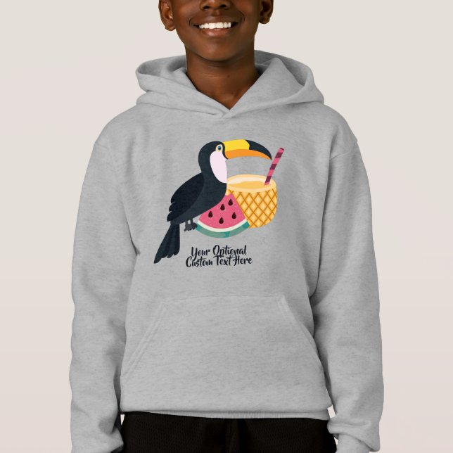 Eget namn och text Toucan-illustration T Shirt (Framsida)