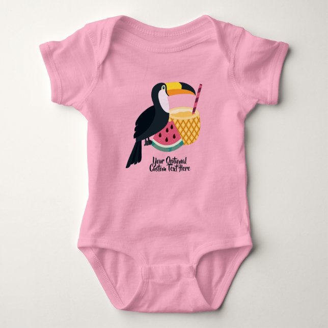Eget namn och text Toucan-illustration T Shirt (Framsida)