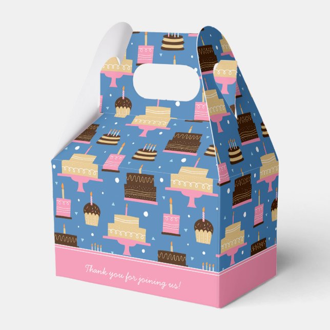 Eget namn på fågeldagskaka Mönster + Hälsning Presentaskar (Framsidan Sidan)