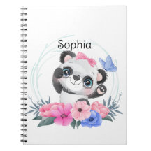 Eget namn på frisk krans av Cute Baby Panda Flower
