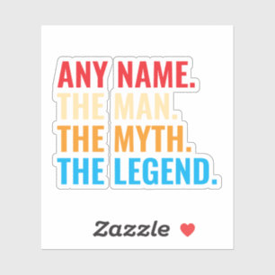 Eget namn på mannen, myten om den förklarande retr klistermärken