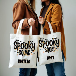 Eget namn på vän på taloky Squad Halloween Tygkasse