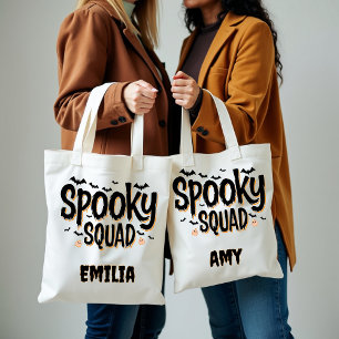 Eget namn på vän på taloky Squad Halloween Tygkasse