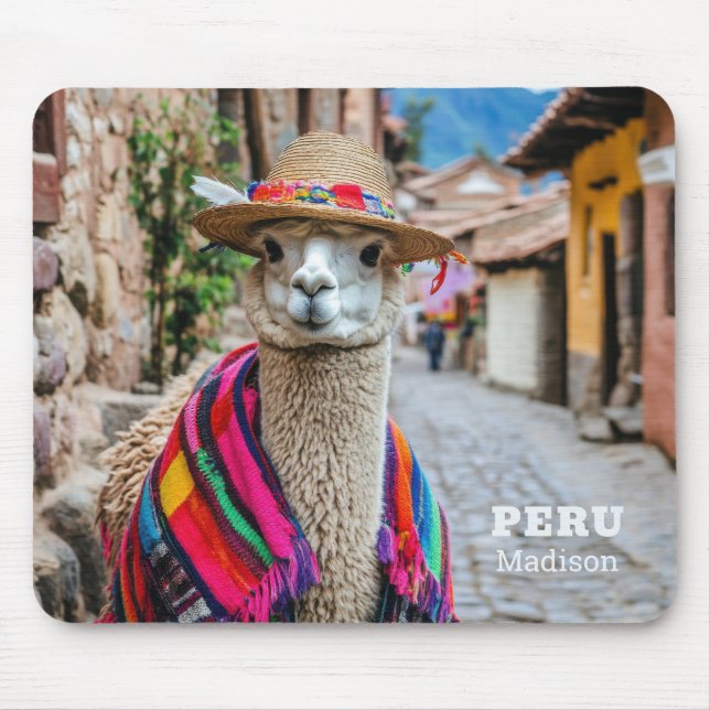 Eget namn Peru Llama Musmatta (Framsidan)