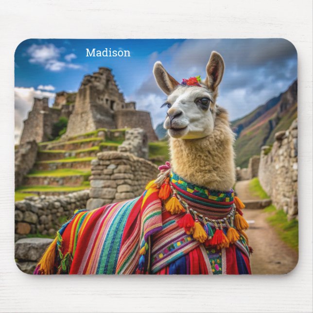 Eget namn Peru Llama Musmatta (Framsidan)
