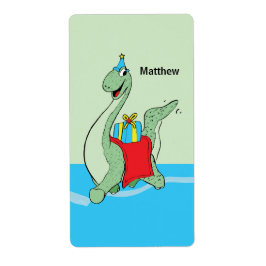 Eget namn, pojke, födelsedagsdosinosaur fraktsedel