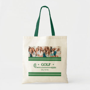 Eget namn Retro-Gröntens golfbild älskare Tygkasse