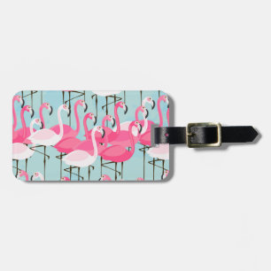Eget namn Rosa och vitkrasse av Flamingos Bagagebricka
