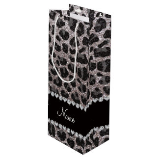 Eget namn silver glitter leopard spots