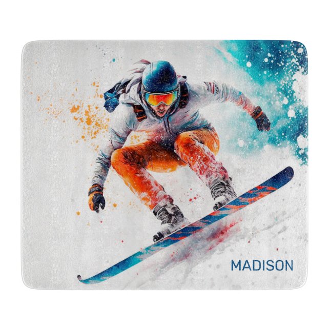 Eget namn Snowboarder-illustration (Framsidan)