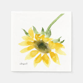 Eget namn Solros Cocktail Napkin Pappersservett
