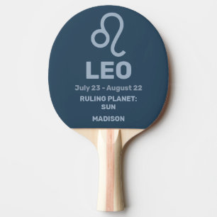 Eget namn/text zodiac-tecken Leo Pingisracket