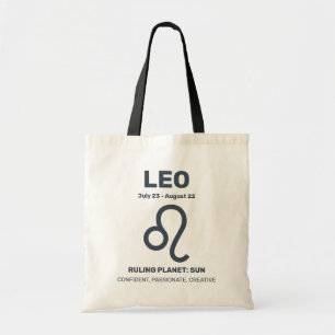 Eget namn/text zodiac-tecken Leo Tygkasse