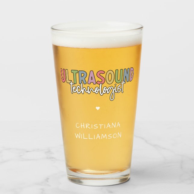 Eget namn Ultrasound-teknikgåvor Glaskopp (Framsida fylld)