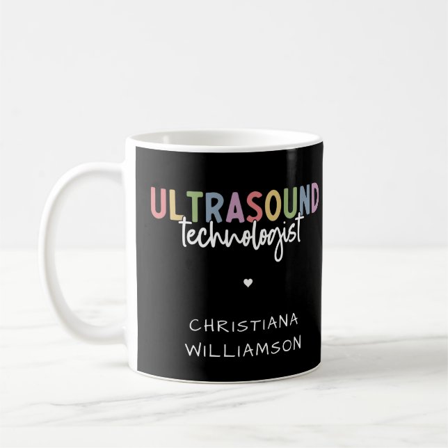 Eget namn Ultrasound-teknikgåvor Kaffemugg (Vänster)