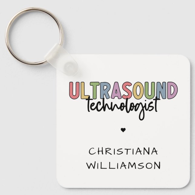 Eget namn Ultrasound-teknikgåvor Nyckelring (Framsida)