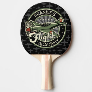 Eget namn WWII Militärt Fighter Krig Flygplan Ret Pingisracket