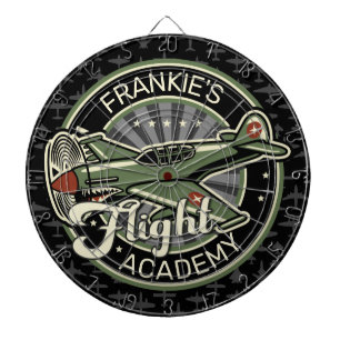 Eget namn WWII Militärt Fighter Krig Flygplan Retr Darttavla