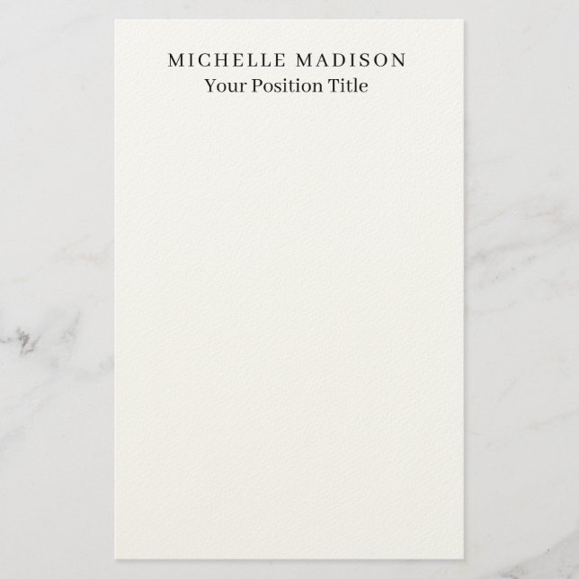 Eget namnläge trendig minimalistisk professionell  brevpapper (Framsida)