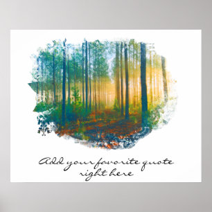 " EGET QUOTE Forest Skogen Rustic Woodland Poster