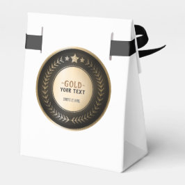 EGET TRYCK DIY MEDALJ Guld #1 LÄGG TILL DIN LOGO e Presentaskar