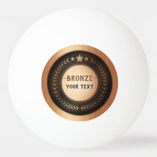 EGET UTRYCK DIY MEDALJ Brons LÄGG TILL DIN LOGO re Pingisboll