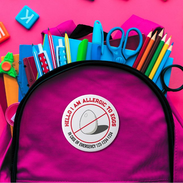 Egg Allergy Badge Knapp (Skapare uppladdad)