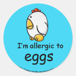 Egg Allergy Runt Klistermärke
