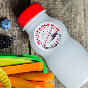 Egg Allergy Runt Klistermärke