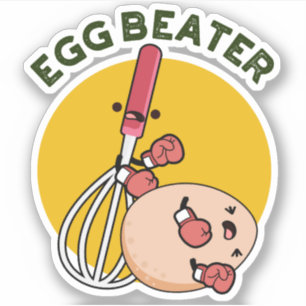 Egg Beater Funny Boxing Pun Klistermärken