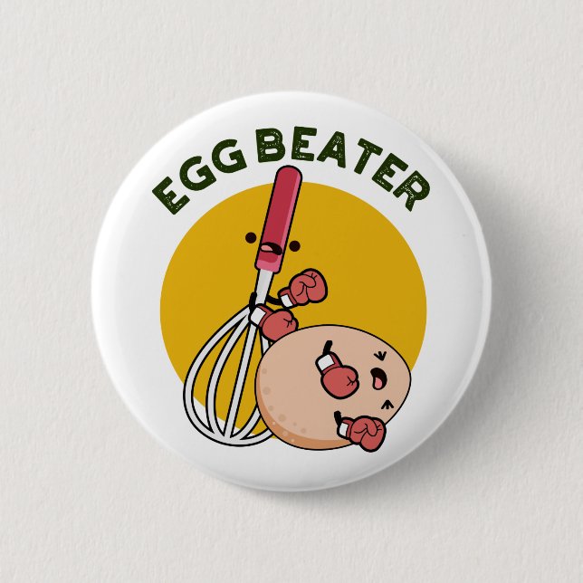 Egg Beater Funny Boxing Pun Knapp (Framsida)