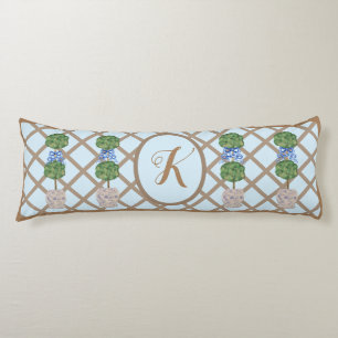 Egg Blue Chinoiserie Ginger Burk Burk Topiary Kroppskudde