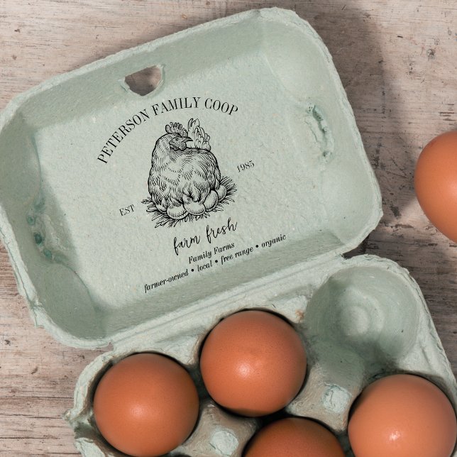 Egg Carton | Familjefård Kycklinghöns Fresh Organi Stämpel (Skapare uppladdad)