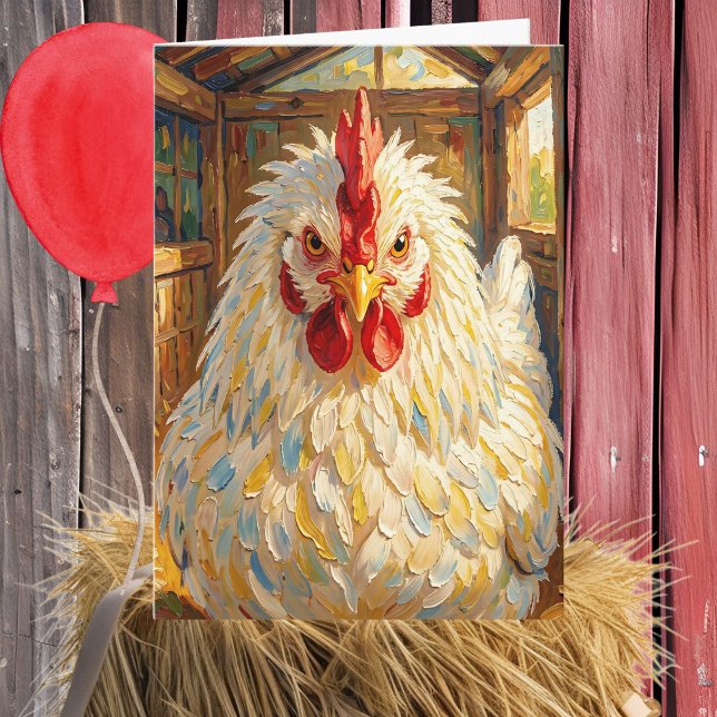 Egg-cellent Birthday | Funny Chicken Pun Kort (Skapare uppladdad)