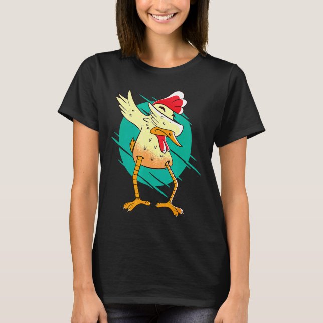 Egg Chicken Dabbing Dab   T Shirt (Framsida)