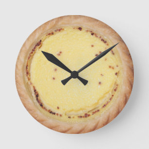 Egg Custard Tart Rund Klocka