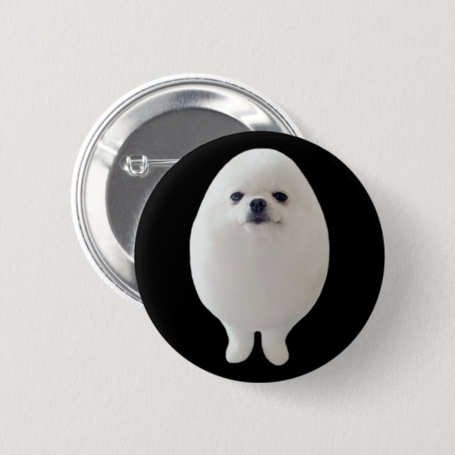 Egg Dog Meme Pin Button Knapp (Framsida & baksida)