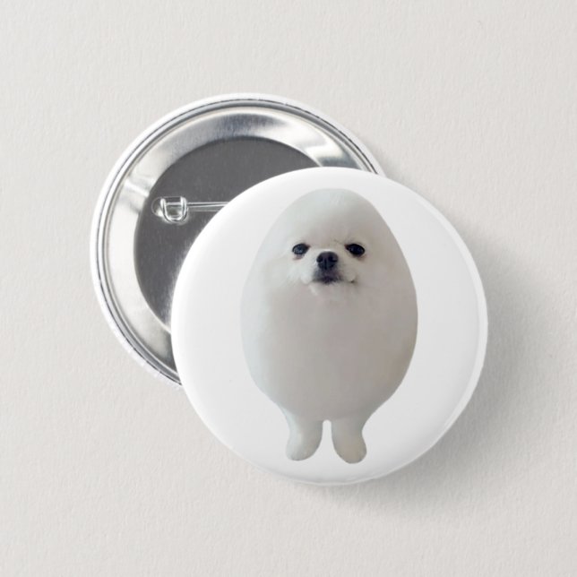 Egg Dog Meme Pin Button Knapp (Framsida & baksida)