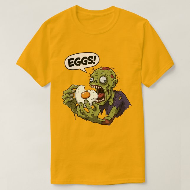 Egg Eating Zombie T Shirt (Design framsida)