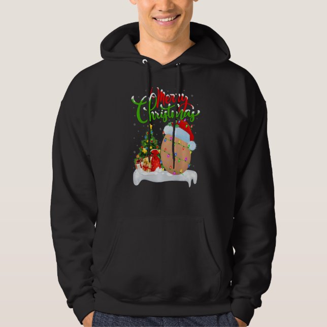 Egg Food  Xmas Decorations Santa Egg Christmas Hoodie (Framsida)